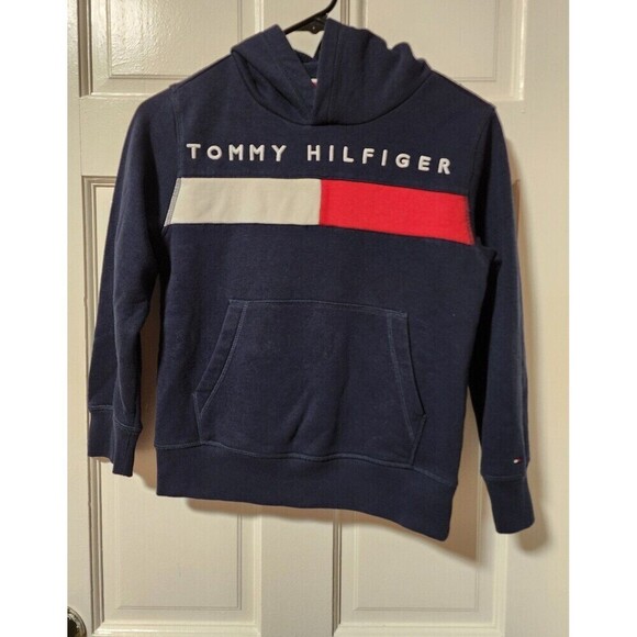 Tommy Hilfiger Big Boys Exploded Flag Pullover Hoodie Size Small - Picture 12 of 12
